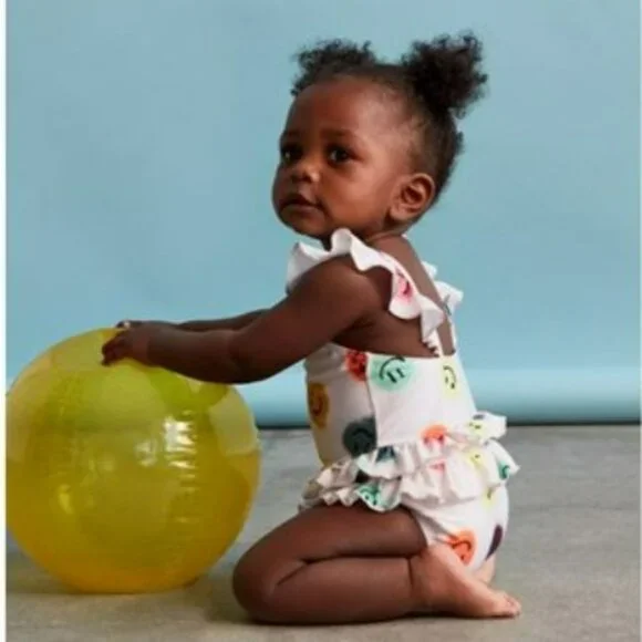 Molo Baby Girl Size 18-24M Nalani Happy Dots One Piece Swimsuit - Picture 2 of 7